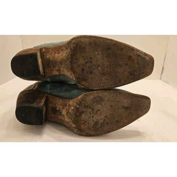 Corral Women's Turquoise Blue Cortez Cowboy Snip Toe Boots Style R1973 Sz‎ 7.5 M - Picture 14 of 16